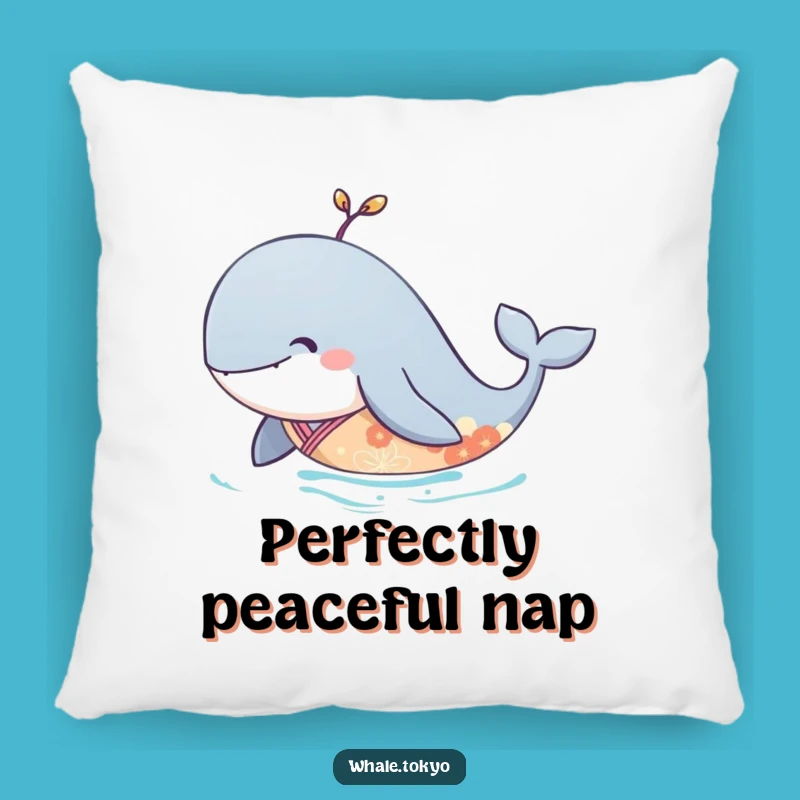 Funny Serene Whale Kimono Pillow: Elegant Comfort for a Peaceful Retreat
