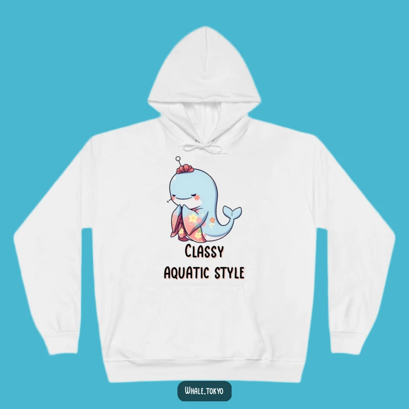 Funny Whale Kimono Hoodie - Cozy Elegance, Bowing Grace, Great Gift!