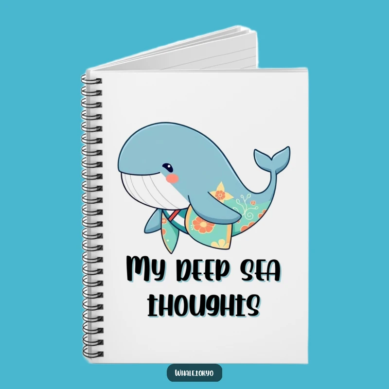 Funny Whale Kimono Notebook - Jot Down Your Ocean Inspired Thoughts