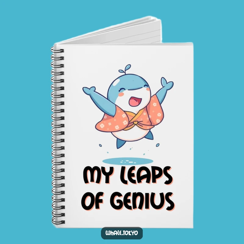 Funny Whale Kimono Notebook: Playful Leap Design for Joyful Notes & Ideas
