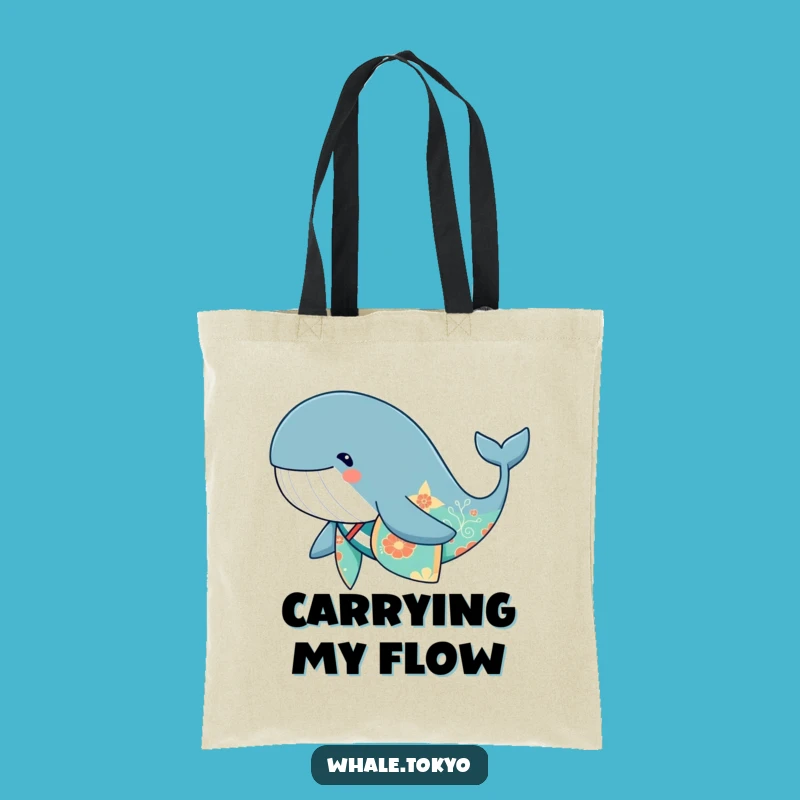 Funny Whale Kimono Tote Bag - Chic Accessory for Ocean Lovers
